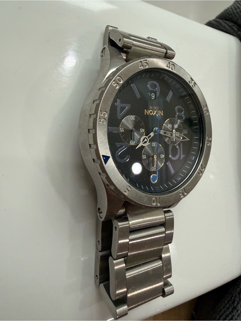 NIXON 48-20 Chrono silver watch “keep it fresh” - Picture 7 of 7